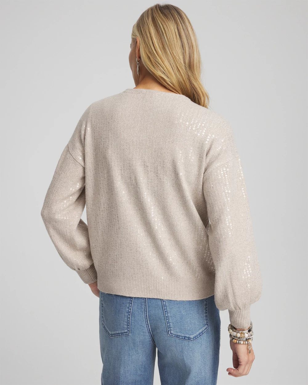 Sequin Zip Front Cardigan | Chico's